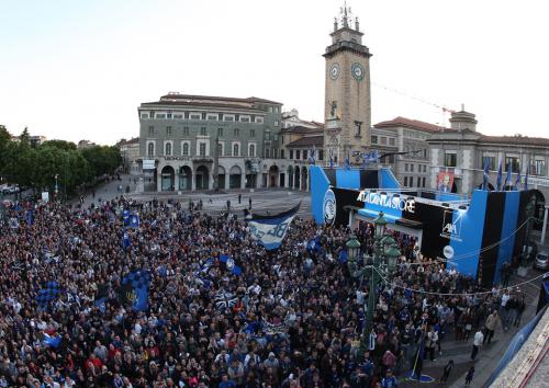 Atalanta B.C. Serie A TIM 2011-12: saluto della squadra ai tifosi